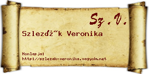 Szlezák Veronika névjegykártya