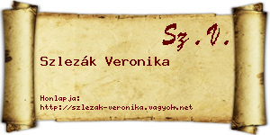 Szlezák Veronika névjegykártya